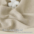 RYB HOME Linen Sheer Curtains - Image 3