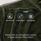 Bedsure GentleSoft Fleece Blanket Twin Size Olive Green - Image 3