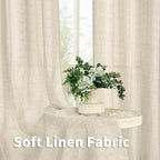 YoungsTex 108 Inches Long Linen Curtains 2 Panels Set, Floor Length Drapes - Image 3
