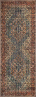Keen Home Design 2x10 Rug - Machine Washable Runner Rug with Non-Slip Backing, Ideal for Hallway, Entryway, Kitchen, Laundry Room - Vintage, Easy Clean, Durable, Low Pile - (2'6" x 10')