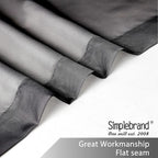 Simplebrand Black Sheer Curtains 108 Inches Long, Extra Long Rod Pocket Solid - Image 2