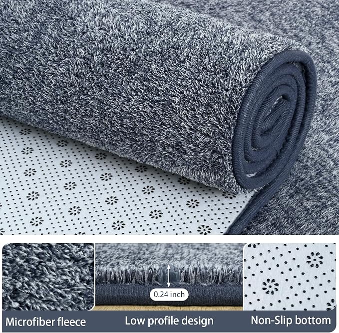 2x8 Runner Rug for Hallway, Long Runner Rugs Non Slip, Non Slip Backing Runners - Image 3