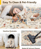RELEANY Washable Area Rug, Runner 3'x9', Water Repellent, Pet Friendly - Image 4