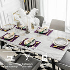 Home Brilliant Cloth Placemats Set of 8 Heat Resistant Dining Table Place Mats for Kitchen Table, 13 x 19 inches, Purple