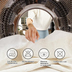 MYSKY HOME Linen Curtains for Sliding Glass Door, Back Tab Semi Sheer Curtain - Image 9
