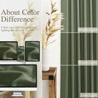 Forest Green Linen Curtains 96 Inches Long - Image 2