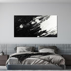Abstract Wall Art Decor Modern Black and White Wall Art Prints Canvas Wall Art for Living Room Abstract Black Art Abstract Canvas Art Wall Decor Artwork for Walls Bedroom Kitchen Wall Decor 24" X 48"