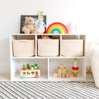 NaturalCozy Storage Cubes 9”x9”x7”Cotton Rope Woven Baskets for Organizing 3-Pack | 9 Inch Cube Storage Bin | Small Basket for Shelf Nursery, Pantry, Decorative Plant, Bathroom Closet, Toy Gift