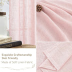 36 Inch Length Linen Semi Sheer Curtains - Image 6