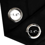 Black Thermal Blackout Curtains/38 x 84 Inch/Set of 2 Panels Room Darkening - Image 5