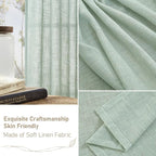 Light Sage Linen Sheer Curtains 84 inch Length 2 Panels, 34 x 84 Inch | Light - Image 6