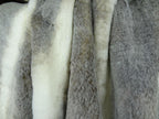 Tissavel Chinchilla Faux Fur Throw Blanket & Bedspread - Chinchilla Faux Fur - Gray Ivory Chinchilla Fur Throw - Luxury Soft Fur, Made in US, 16444