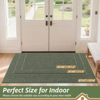 BEQHAUSE Dirt Trapper Door Mat 24" x 60", Non-Slip Washable Doormats, Low - Image 2