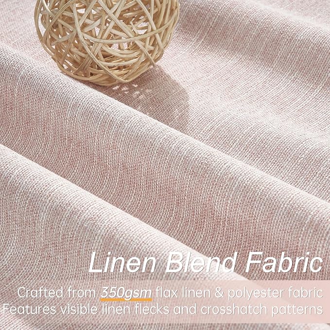 Topfinel 92 Inch Linen Curtains 2 Panels Set - Image 2
