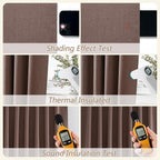 100% Blackout Curtains 90 Inch Length 2 Panels Set - Image 5