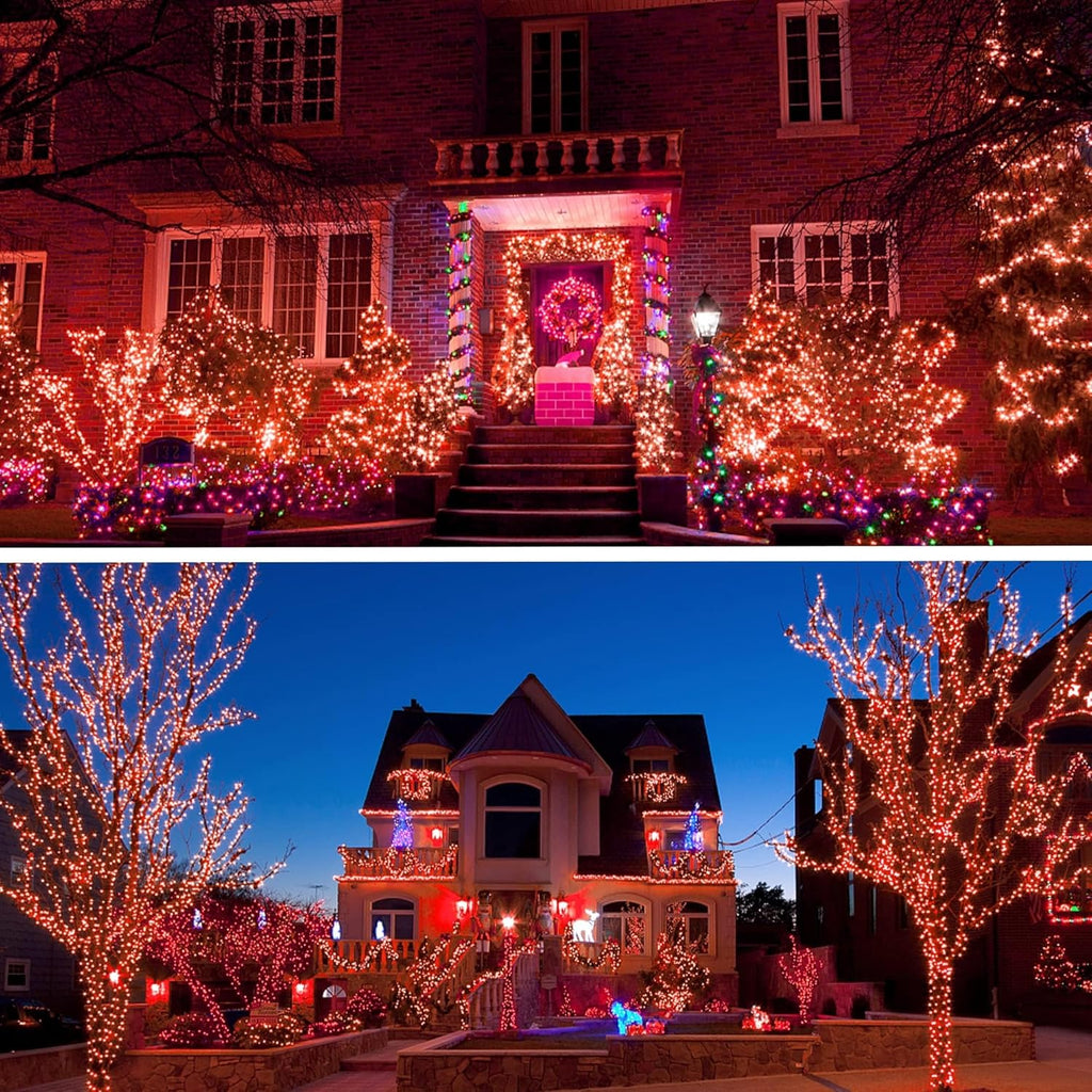 Joliyoou 16 Ft 50 LEDs Halloween Mini String Lights, 8 Lighting Modes Holiday Fairy String Lights with Timer for Indoor Outdoor Decorations, Orange