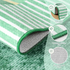 Living Room Rug 6x9 Green Area Rug Machine Washable Carpet Non Slip Indoor - Image 4