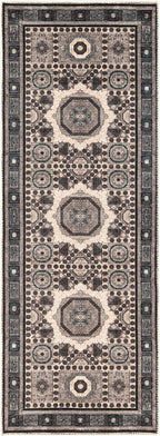 Keen Home Design 2x7 Rug - Machine Washable Runner Rug with Non-Slip Backing, Ideal for Hallway, Entryway, Kitchen, Laundry Room - Vintage, Easy Clean, Durable, Low Pile Rug - (2'6" x 7')