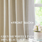 Vision Home Sand Pinch Pleated Full Blackout Curtains Linen Blended Room - Image 4