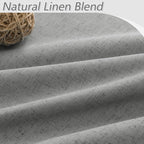 100% Blackout Linen Curtains 100 Inch Length 2 Panels Set - Image 3