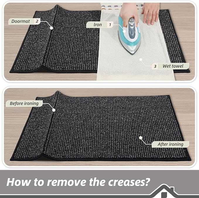 BEQHAUSE Dirt Trapper Door Mat 20" x 48", Non-Slip Washable Doormats, Low - Image 9
