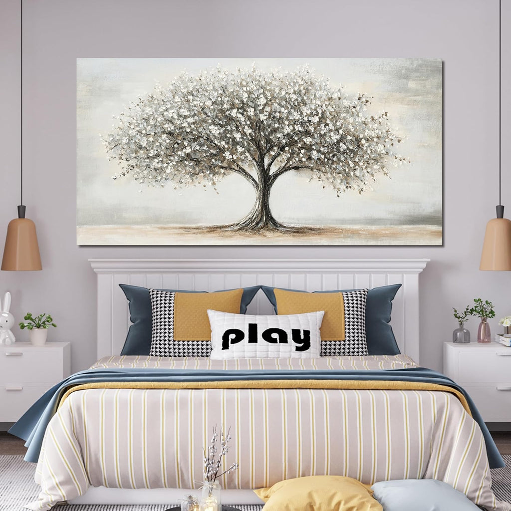 Canvas Wall Art Decor Tree of Life Wall Art Modern Large Black and White Wall Art Prints Canvas Art Decor Large Artwork for Walls Pictures for Living Room Home Office Wall Decor 29"X58"