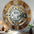 The Gears Clock Real Moving Gear Wall Clock England Line (Vintage Brown, 24 inches (60 cm))