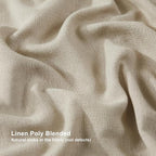 Vision Home Sand Pinch Pleated Full Blackout Curtains Linen Blended Room - Image 8