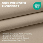 Joydeco Beige Curtains 95 Inches Long 2 Panels Set, Thermal Insulated Long - Image 2