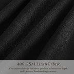 Black Pinch Pleat Linen Blend Semi Sheer Curtains - Image 3