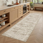Soalmost Runner Rug 2x6 Washable Kitchen Hallway Runners Non-Slip Brown | Soft - Image 2
