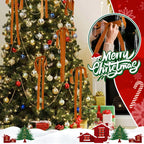 Draupnir 10 Pcs Velvet Christmas Bow 23.62x15.75 inch Velvet Bows for Christmas Tree Topper Staircase Wreath Large Bow for Christmas Indoor Outdoor Decoration(Dark Coffee)