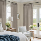 Pinch Pleated Burlywood Birch Semi Sheer Curtains 86 Inches Long 2 Panels | - Image 7