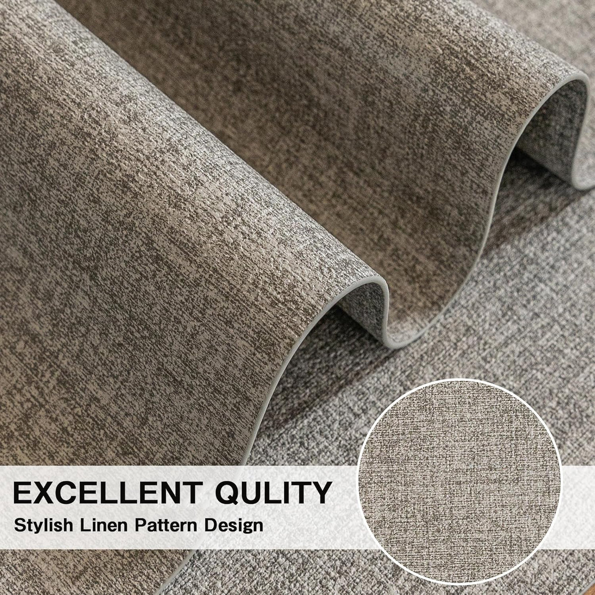 Chrysameld Vinyl Placemats Set of 8 - Faux Leather 100% Waterproof Oil-Proof Wipeable PU Place Mats, Heat Resistant Anti Slip Reversible Table Mats for Indoor & Outdoor Use,(17×12Inch, Light Grey)