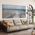 Canvas Wall Art Decor Large Wall Art for Living Room Vintage Coastal Wall Art Prints Landscape Beach Wall Art Decorations Blue Artwork for Walls Bedroom Office Kitchen Wall Decor 24" X 48"