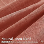 Red Clay Linen Pinch Pleated Curtains 108 Inches Long 2 Panels Firebrick | - Image 3