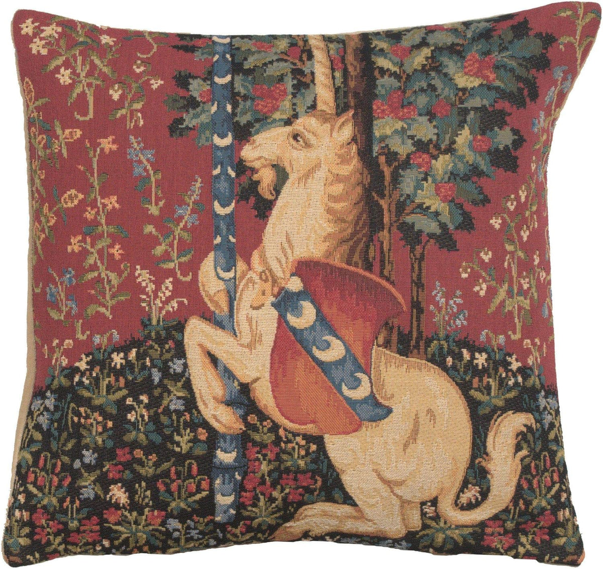 Charlotte Home Furnishings Decorative Pillow Covers for Couch 18X18 in Unicorn Throw Pillow Covers for Sofa Tapestry Square Pillow Cases for Bed Living Room Soft European Cotton Jacquard Woven