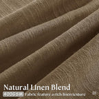 Dutch Cocoa Pinch Pleat Linen Curtains 90 Inches Long 60 Inch Wide 1 Panel | - Image 2