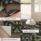 Washable 5x7 Black Rug for Living Room - Image 5
