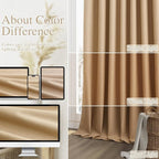 100% Blackout Linen Curtains 84 Inch Length 2 Panels Set - Image 7