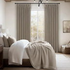 Dark Flax Pinch Pleated Curtains 92 Inches Long 2 Panels Set - Image 6
