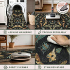 2x5 Black Washable Kitchen Runner Rugs Non Skid Washable - Image 4