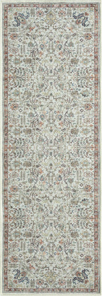 Keen Home Design 2x12 Rug - Machine Washable Runner Rug with Non-Slip Backing, Ideal for Hallway, Entryway, Kitchen, Laundry Room - Vintage, Easy Clean, Durable, Low Pile - (2'6" x 12')