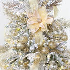 Sea Team Shatterproof Clear Plastic Christmas Ball Ornaments Decorative Xmas Balls Baubles Set with Stuffed Delicate Decorations (100mm/3.94 inch 16-Pack, Gold)