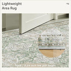 Soalmost 4x6 Area Rug for Living Room, Washable Rugs Non-Slip, Thin Foldable - Image 7