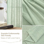 36 Inch Length Linen Semi Sheer Curtains - Image 6