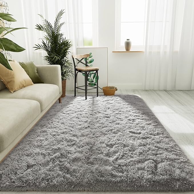 LOCHAS 4x6 Area Rugs Fluffy Living Room Carpets by LOCHAS