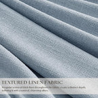 Blue Linen Blackout Pleated 86 Inch Curtains - Image 8