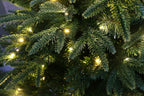 Luxury Real Feel Forest Fir Slim Christmas Tree Pre-lit with Dual Color LEDs Warm White/Multi-Color (6ft)