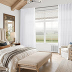 Snow White Linen Curtains 102 Inches Long - Image 7